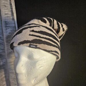 Vans Vintage Beanie Zebra Print Hat